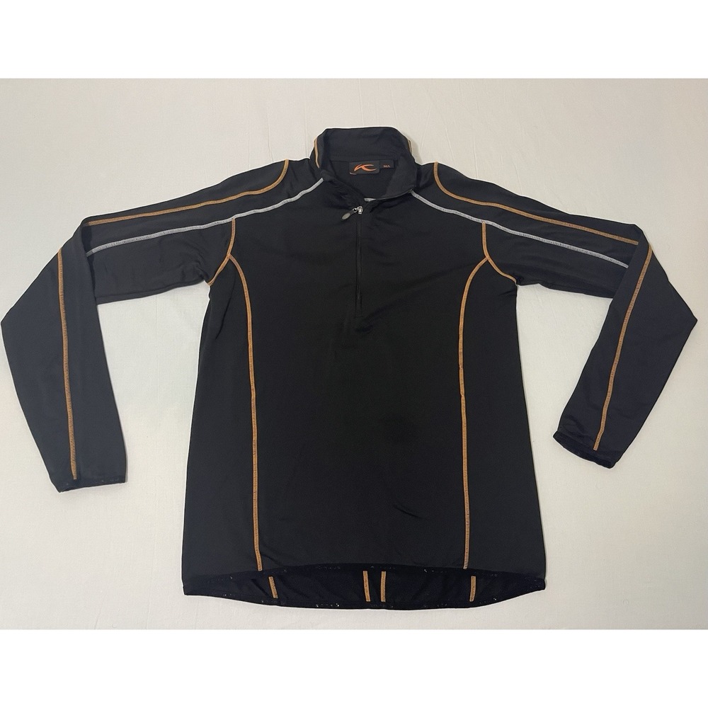 KJUS men's Large‎  1/2 Zip Performance Technical Pullover Zip Pocket Black